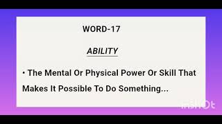 ABILITY MeaningLearnEnglishWordss7p [upl. by Alinoel]