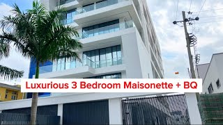 ₦395m Luxurious Serviced 3 Bedroom Maisonette With BQ  Lekki Lagos Nigeria [upl. by Cahn]