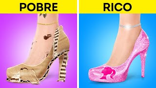 MENINA POBRE VS RICA DESAFIO DE ARTE 🎨 Truques 💵 Cidade vs Menina do Interior por 123 GO TRENDS [upl. by Romie]