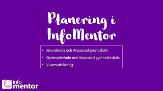 Planering i InfoMentor [upl. by Darnall29]