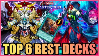 TOP 6 BEST DECKS in MASTER DUEL Post Banlist [upl. by Annid870]