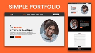 Create Simple Personal Portfolio Website with HTML amp CSS  Step by Step Tutorial [upl. by Askwith]