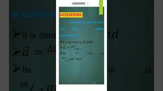 define acceleration  What is Acceleration  physics notes acceleration [upl. by Tabbitha567]