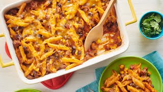 Baked Beef Enchilada Pasta Recipe  Old El Paso [upl. by Rundgren275]