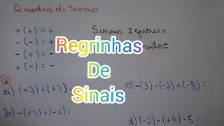 Regra de Sinais  Sinais Iguais e Sinais Diferentes  Números Inteiros [upl. by Airtened]