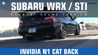 Invidia N1 0207 Subaru WRX STi Cat Back Exhaust Sound Clip [upl. by Adnilreh]