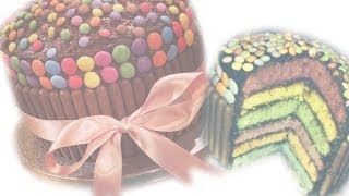 Under 5 minute Tutorial Rainbow Chocolate Cake [upl. by Ssecnirp]