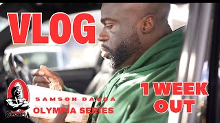 Mr Olympia 2023 series  Daily vlog 1 week out  Samson Dauda [upl. by Dnalhsa]