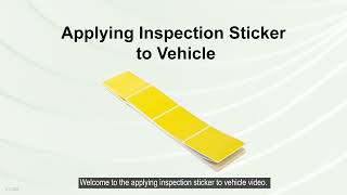 Applying Inspection Sticker to Vehicle [upl. by Einalam807]