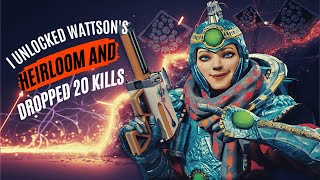 I UNLOCKED WATTSONS HEIRLOOM AND DROPPED 20 KILLS Apex Legends Gameplay [upl. by Aiyt]