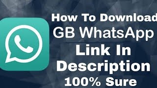 New Update GBWhatsApp  How To download GBWhatsApp In 3min link in DESCRIPTION ravisoni gbwhatsapp [upl. by Gney]