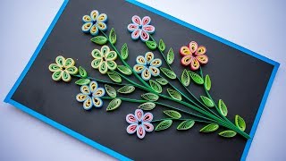 Mothers day  Quilling Flower  How to make Quilling Flowers  Quilling for Beginners  DIY 💚 [upl. by Annahaj]