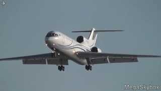 Yakovlev Yak42D RA42452 Gazpromavia landing at MoscowVnukovo VKOUUWW [upl. by Allin3]