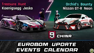 Asphalt 9 China  Eurobloom Update  Events Calendar [upl. by Naivatco]