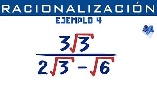 Racionalización de denominadores  Ejemplo 4 Binomio [upl. by Teage]