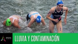 Prueba de triatlón en riesgo por condiciones del río Sena en París 2024 [upl. by Drahcir]