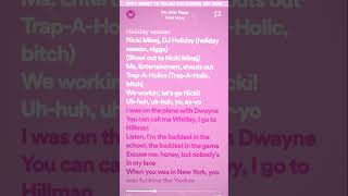 Nicki Minaj  Itty Bitty Piggy Speed UpLyrics [upl. by Noella]