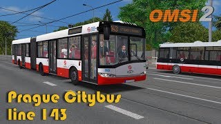 OMSI 2 021 CZ Prague Citybus » 143  Solaris Urbino 18 MOKI EURO 4 [upl. by Ivanna349]