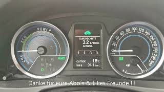 Erstaunlich  Toyota Auris Hybrid minimalste rekord Verbrauch XY9777 [upl. by Shere237]