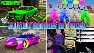 SOLO 20 GTA Glitches In 1 Video After 168 The Best GTA 5 Glitches All In 1 Video [upl. by Aneez159]