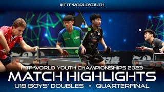 BelikIizuka vs MatsushimaQuek  U19 BDQF  ITTF World Youth Championships 2023 [upl. by Landbert]