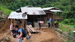 Generator Repair Process House Floor Leveling Completed  Family Farm [upl. by Anawat]