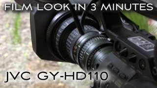 JVC GYHD110 Film Look in 3 Minutes Sharpness and iris settings  polarizing filter [upl. by Regnij]