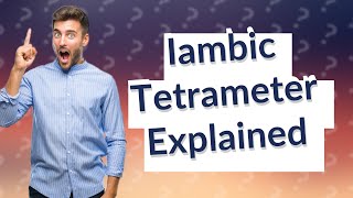 Is iambic tetrameter a structure [upl. by Tasha438]