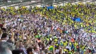 Third and fourth German goals celebration in the stadium in a single quick shot [upl. by Millburn]