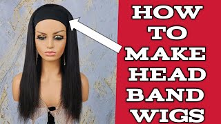 HEAD BAND WIG DIY  How to [upl. by Lleret]