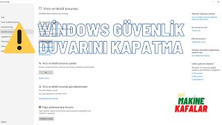 Windows Güvenlik Duvarı Nasıl Kapatılır  Güncel 2021 [upl. by Lezlie467]