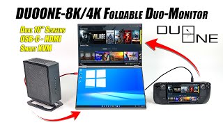 The AllNew DUOONE Is An 8K4K Foldable Dual Monitor HandsOn Test [upl. by Oiluarb]