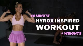 60 MIN HYROX INSPIRED WORKOUT  Full Body Crusher  Strength  Conditioning   Weights   Repeat [upl. by Viviane]