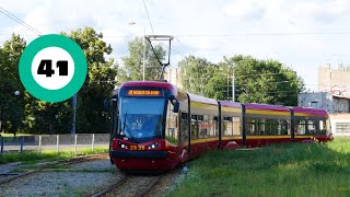 MPK Łódź linia 41 Pabianice Wiejska  Pl Niepodległości  Pesa Tramicus 2858 Cabview [upl. by Eegnat714]