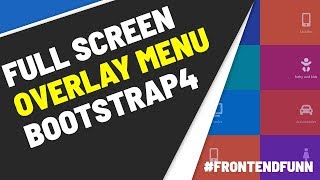 fullscreen overlay navigation menu  bootstrap 4 [upl. by Ennasus]