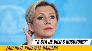 „A šta je bilo s Kosovom“ Zaharova prozvala Bajdena [upl. by Ateikan]