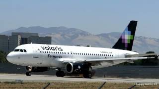 Volaris Airlines A319 CLOSE UP Takeoff From San Jose International Airport [upl. by Ahsas]