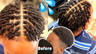 How to TWO strandtwist🧬DOUBLEon SHORT Men hair💦🔥MoistNo Rubber bandJUICY [upl. by Aimal708]