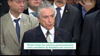 Pronunciamento do presidente interino Michel Temer [upl. by Eleynad]