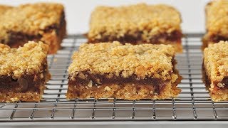 Date Squares Classic Verson  Joyofbakingcom [upl. by Anel]