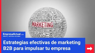 «Estrategias efectivas de marketing B2B para impulsar tu empresa»  Empresa Actual [upl. by Nrubloc664]