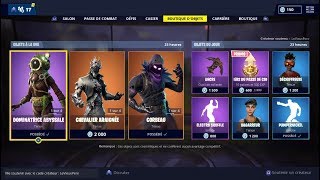 FORTNITE  Boutique du 23 février Skins quotRAVAGEUR ABYSSALquot  quotCHEVALIER ARAIGNÉEquot  quotCORBEAUquot [upl. by Marriott959]