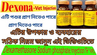 Dexona Vet Injection Uses in Bengoli।Dexamethasone Sodium Phosphate Injection Vet।Veterinary Bangla [upl. by Haliek806]