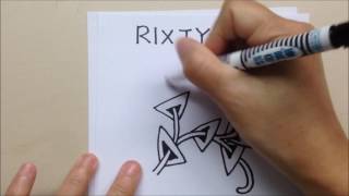 如何畫Zentangle®圖樣 How to draw the Zentangle® Pattern RIXTY [upl. by Lori]