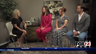 Video Waitress cast and crew join FOX23 This Morning to talk about musical [upl. by Harelda]