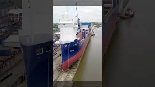 First Time Ships Being Launched northsea ocean bigships [upl. by Aicilat]