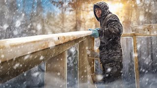 I am building a house in the forest under difficult weather conditions [upl. by Yenttihw]