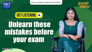 OET Listening Unlearn These Mistakes Before Your Exam [upl. by Pryce]