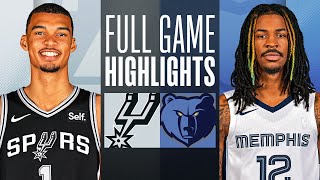 SPURS at GRIZZLIES  FULL GAME HIGHLIGHTS  January 2 2024 [upl. by Notgnirrac613]