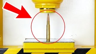 Aplastando Balas y PROYECTIL de Artileria con una Prensa Hidraulica Hydraulic Press VS bullets [upl. by Frazier]